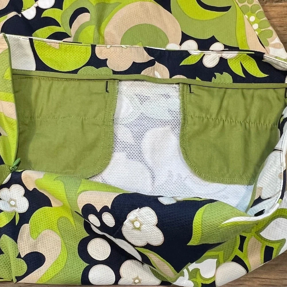 J.Crew Floral Print Mini‎ Skirt Womens Size 2 Green White Black Mod Retro